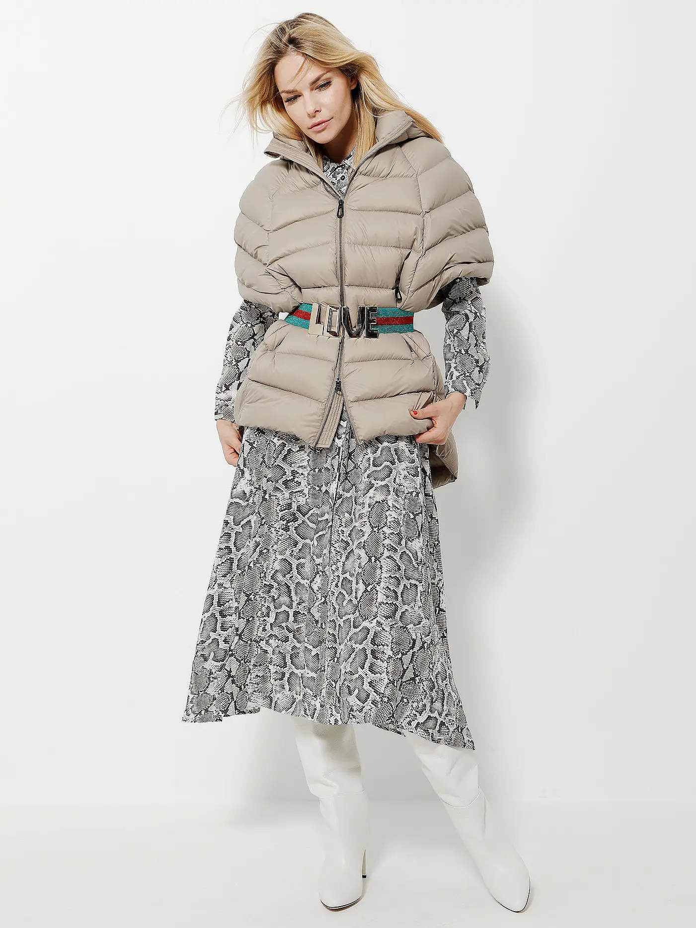 NORTHLAND | Daunenponcho - Cape Yanya | grau